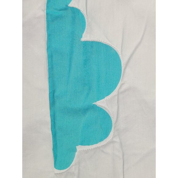 Cloud Island Quilted Blanket Mountains Trees Clouds Blue White Gray Wall Crib - Picture 8 of 12